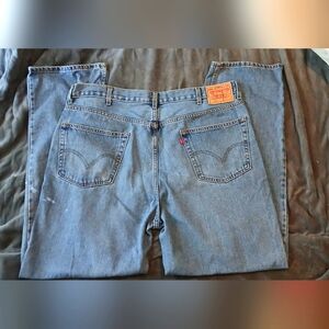 Levi's 550 Relaxed Fit 100% Cotton Blue Jeans -;42W